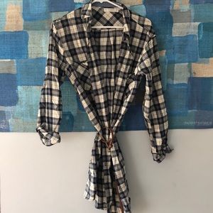 Pull and Bear Button Top Belted Top